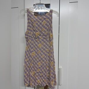 Urban Outfitters Purple and Yellow Backless Dress